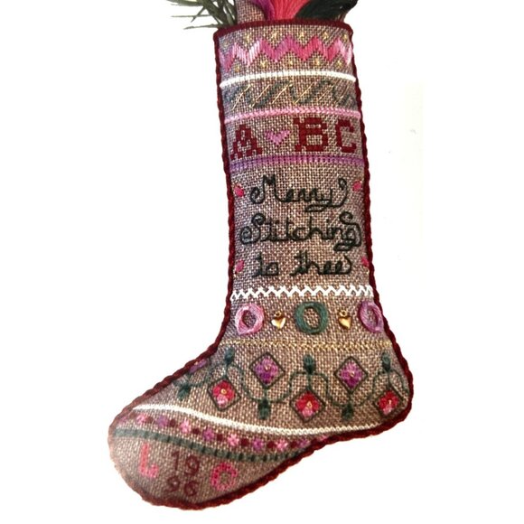 Calico Crossroads Merry Stitching Counted Thread Design Pattern - Picture 2 of 3